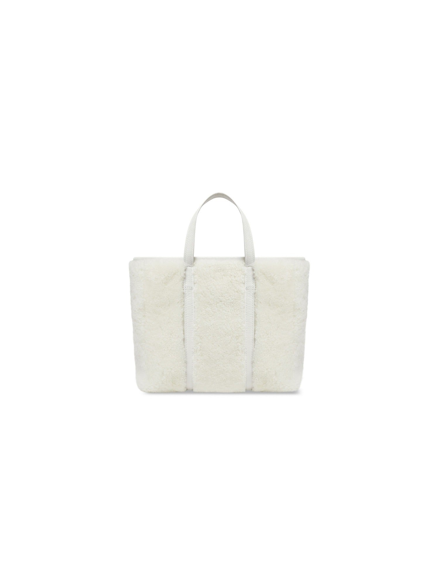 Barbes East-West white & gold Small Shopper Bag - White & Gold