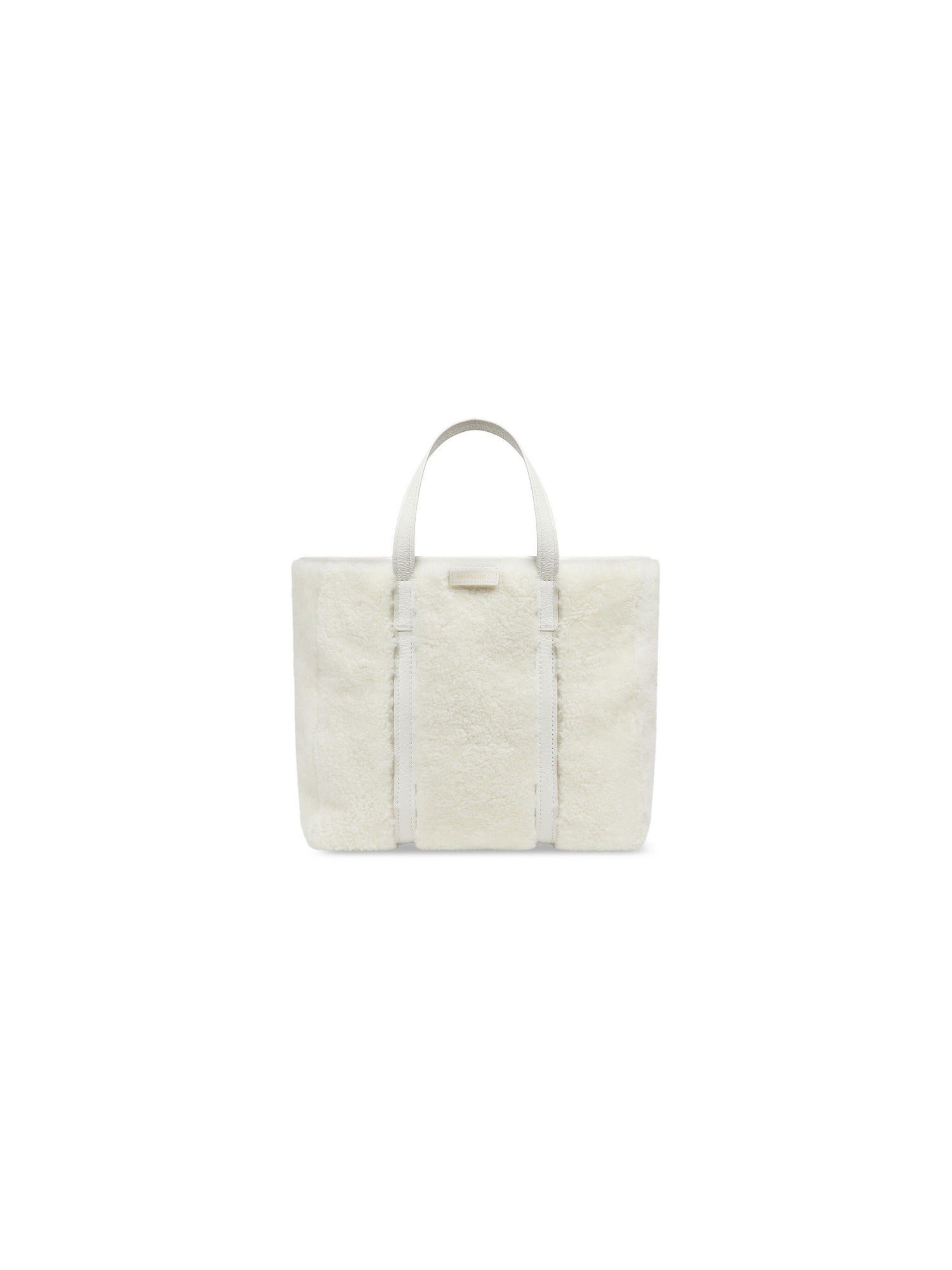 Barbes East-West white & gold Small Shopper Bag - White & Gold
