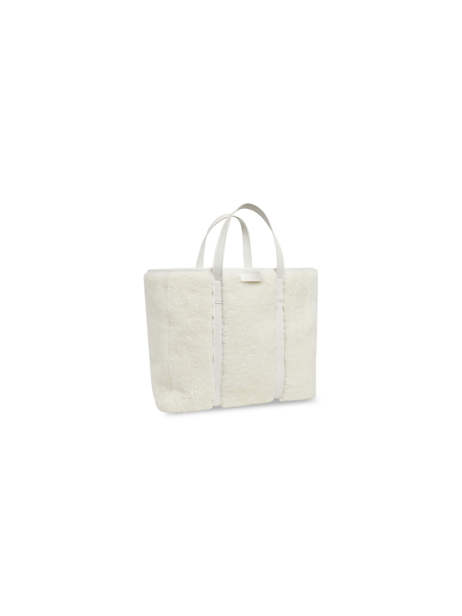 Barbes East-West white & gold Small Shopper Bag - White & Gold
