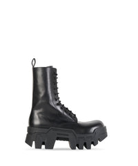 Bulldozer Lace-Up Boots - Black