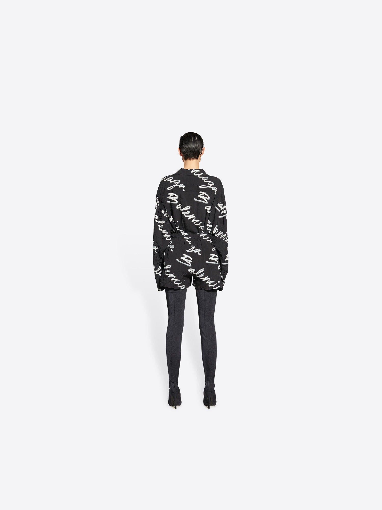 Handwritten Pyjama black & white Short - Black & White
