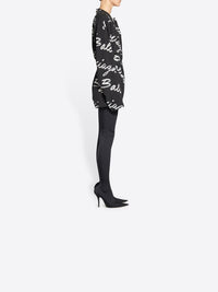 Handwritten Pyjama black & white Short - Black & White