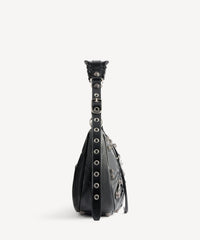 Le Cagole Medium Shoulder Bag - Black