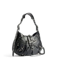 Le Cagole Medium Shoulder Bag - Black