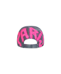 BB Sprayed Cap - Dark Grey & Fuxia W