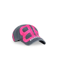 BB Sprayed Cap - Dark Grey & Fuxia W