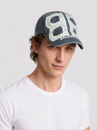 BB Sprayed dark grey & white Cap - Dark Grey & White