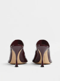 Dot Sock burgundy 90mm Mules - Burgundy