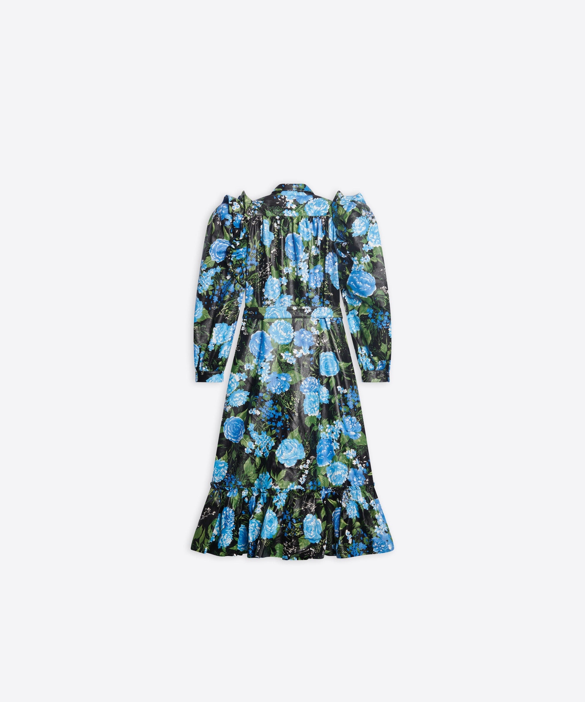 Bow Dress Coat - Blue & Black