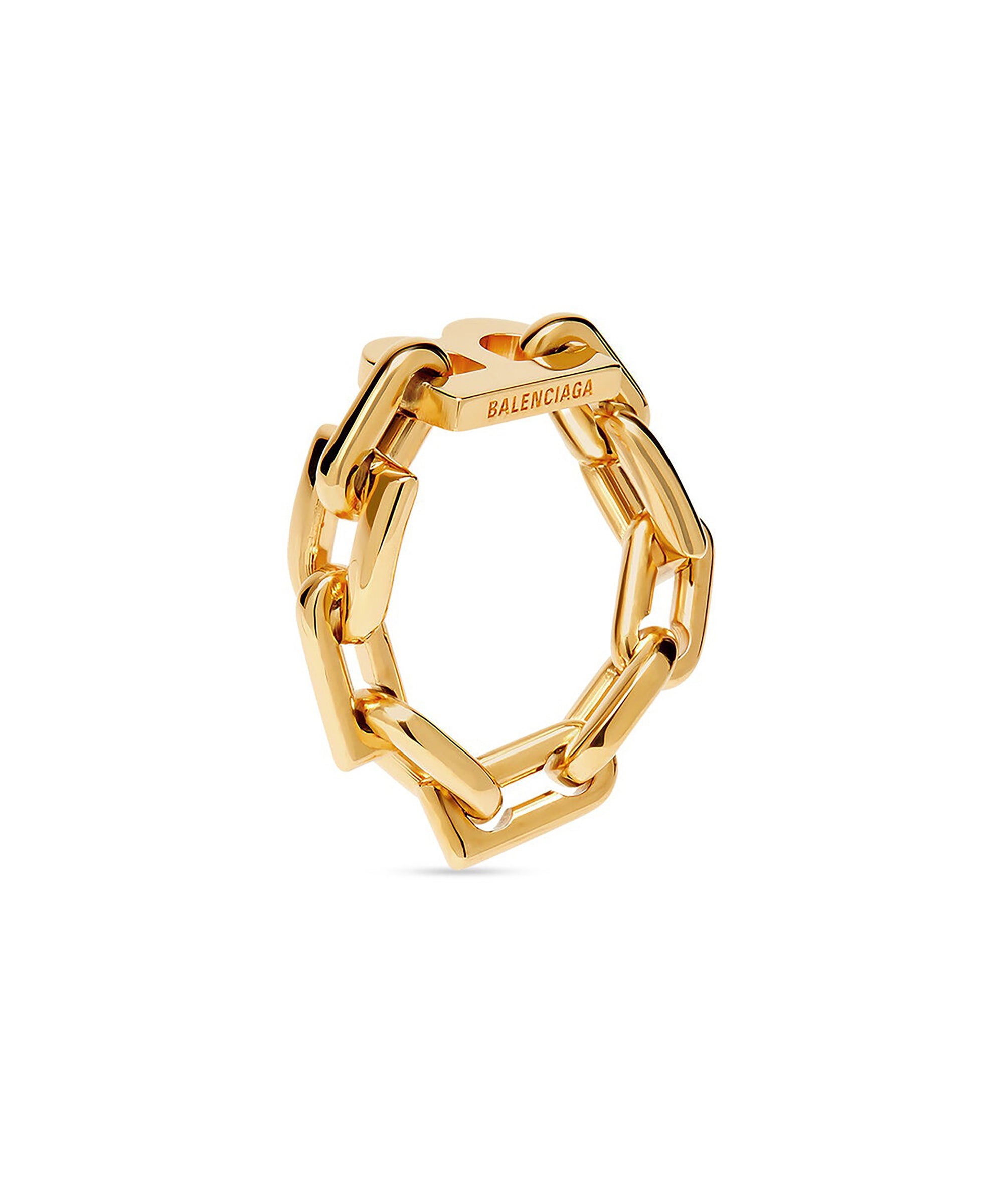 B Chain Ring - Shiny Gold