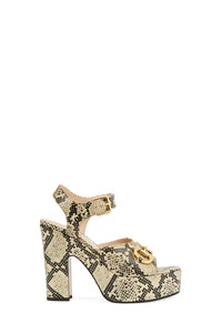 Baby beige & avana 85mm Sandals - Beige & Avana
