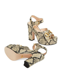 Baby beige & avana 85mm Sandals - Beige & Avana