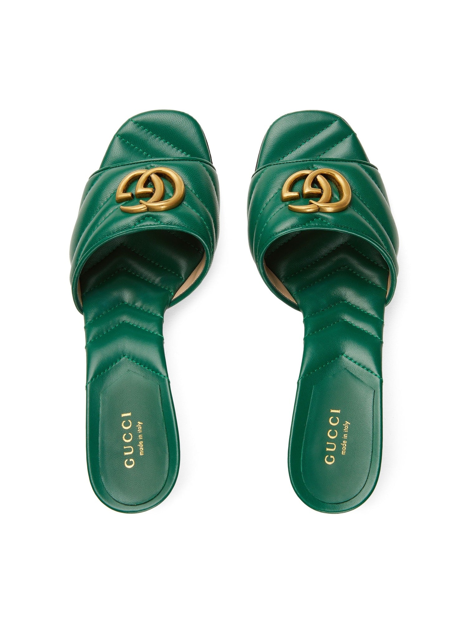 Marmont emerald 75mm Mules - Emerald
