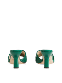 Marmont emerald 75mm Mules - Emerald