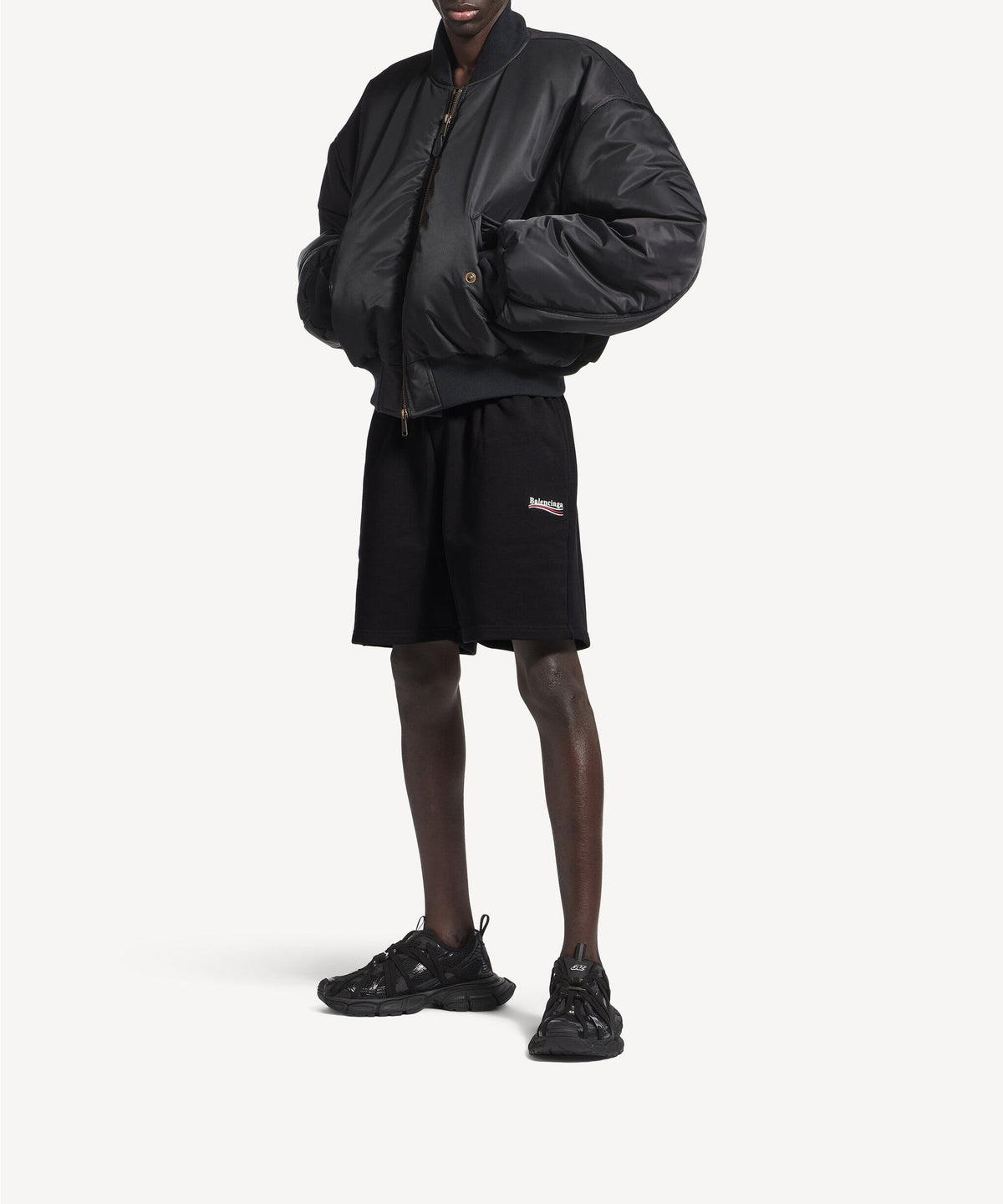 Political Campaign Sweat Shorts - Black & White