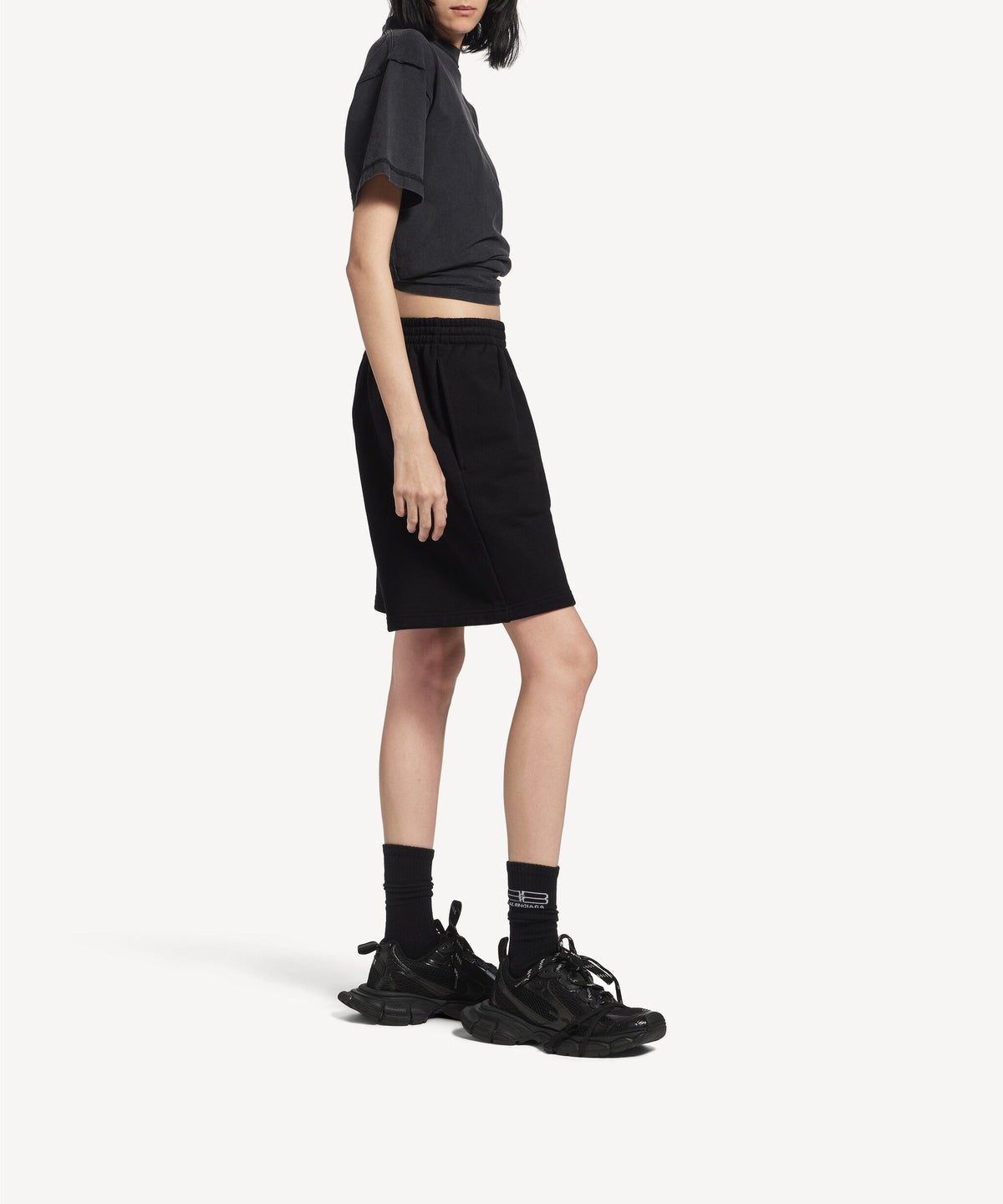 Political Campaign Sweat Shorts - Black & White