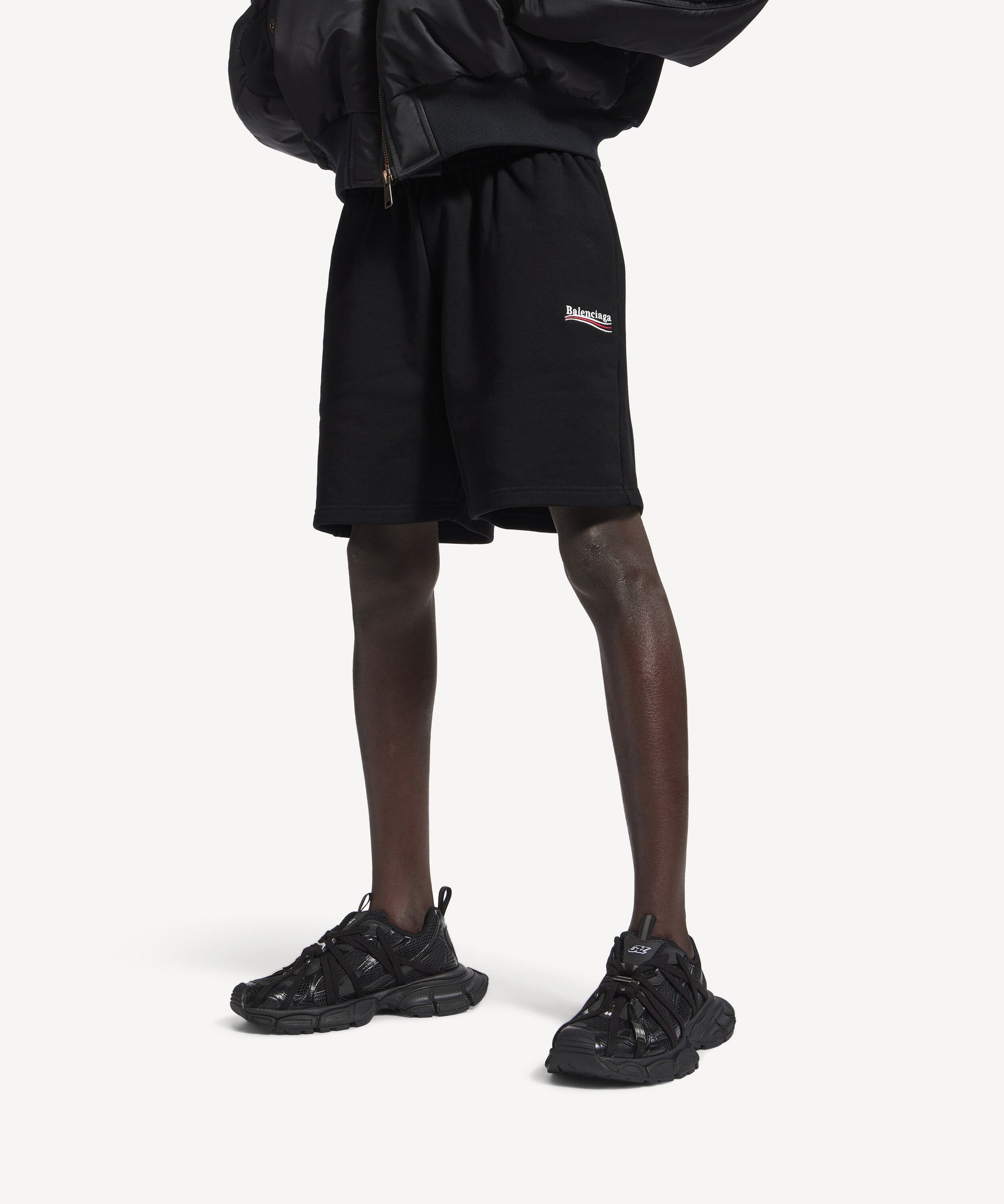 Political Campaign Sweat Shorts - Black & White