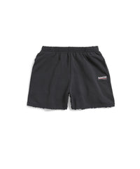 Political Campaign Sweat Shorts - Washed Black & White