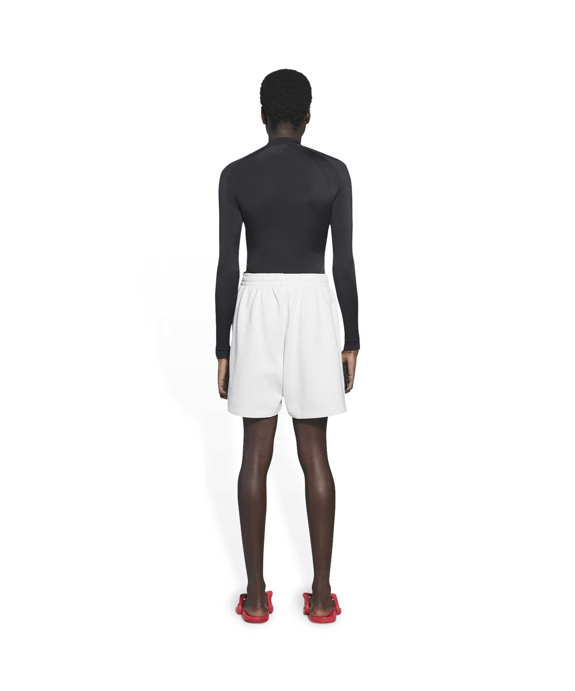 Political Campaign Sweat Shorts - Dirty White & Black & Blue