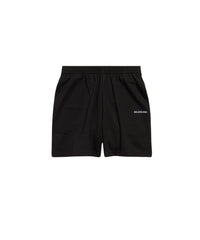 New Balenciaga Back Sweat Shorts - Faded Black & White