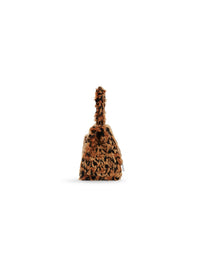 Hourglass With Strap With Leopard Print brown & black Small Handbag - Brown & Black