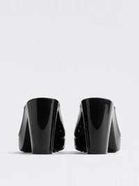 Gleam black 100mm Mules - Black