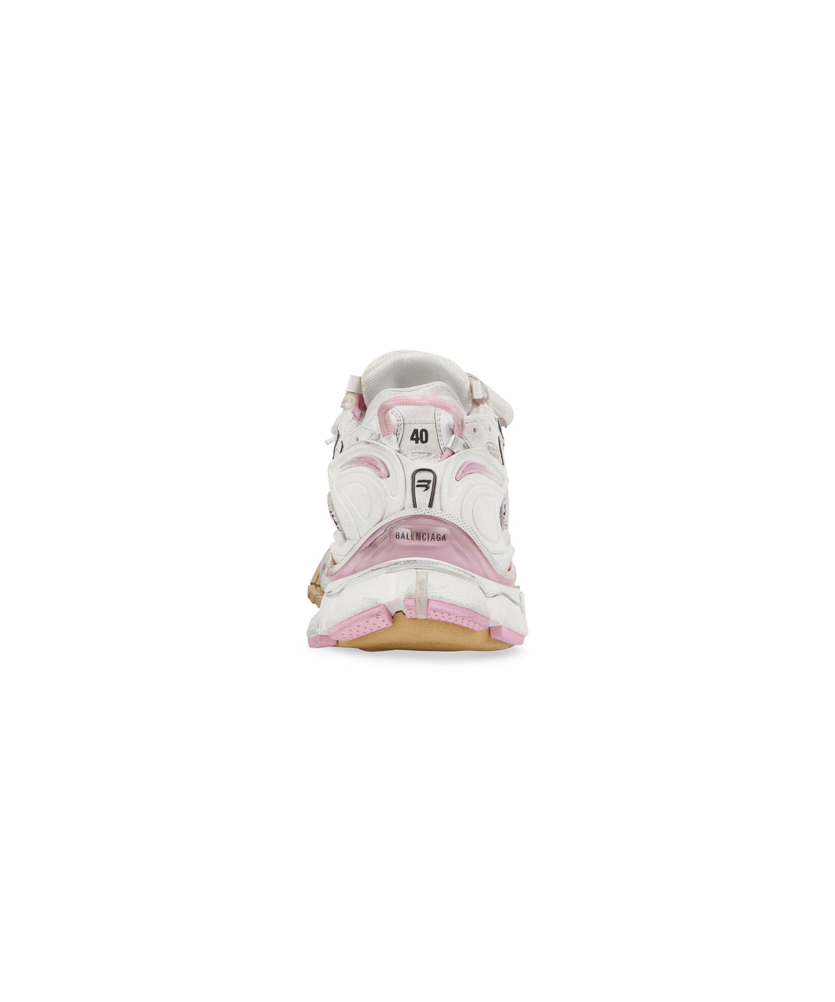 Runner Sneakers - White & Pink & Beige