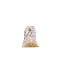 Runner Sneakers - White & Pink & Beige