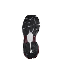 Runner Sneakers - White & Burgundy & Grey
