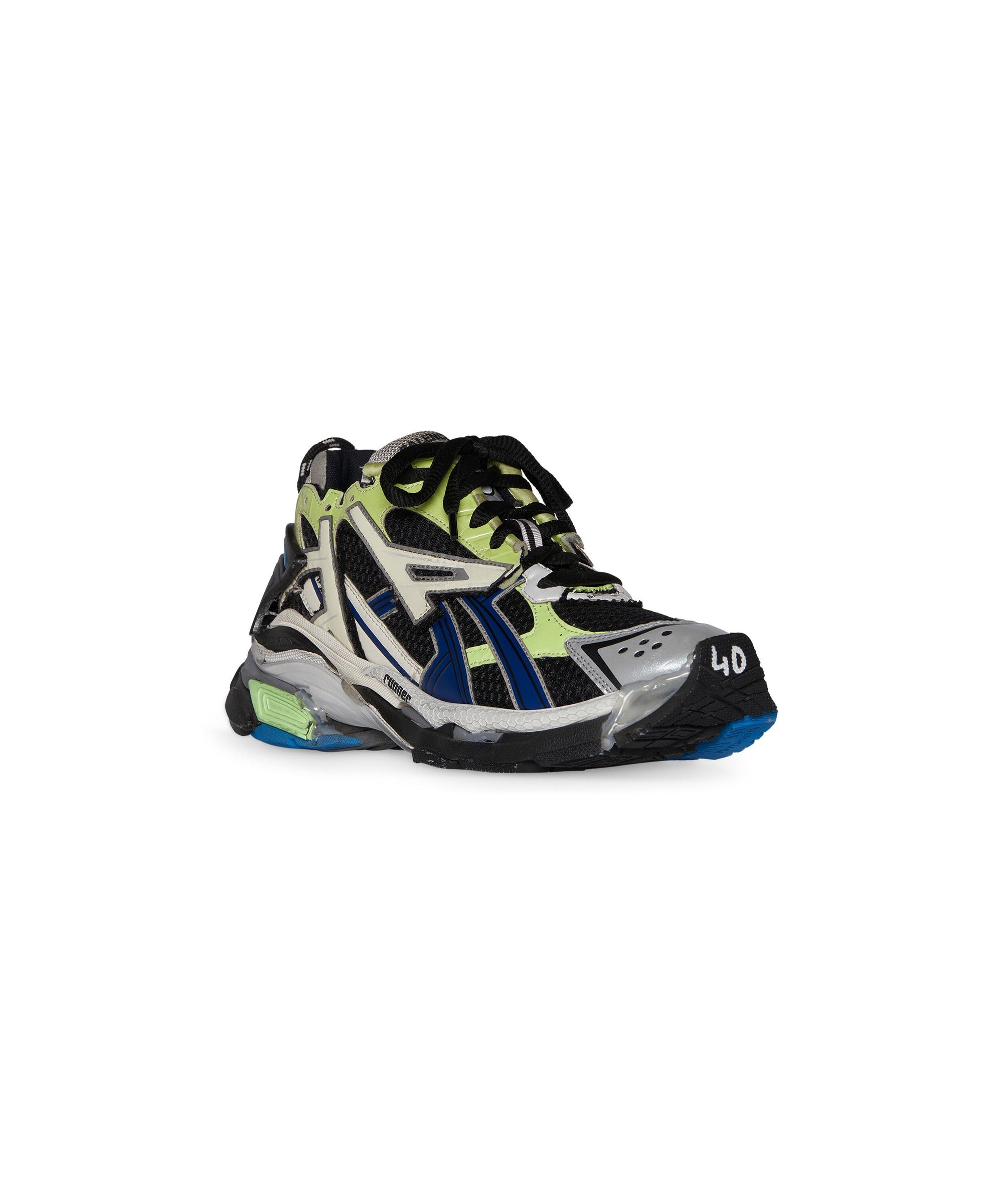 Runner Sneakers - Green & Blue & Grey
