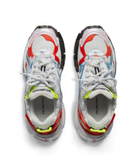 Runner Sneakers - White & Red & Blue & Pink