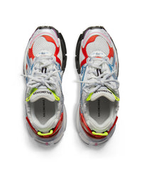 Runner Sneakers - White & Red & Blue & Pink