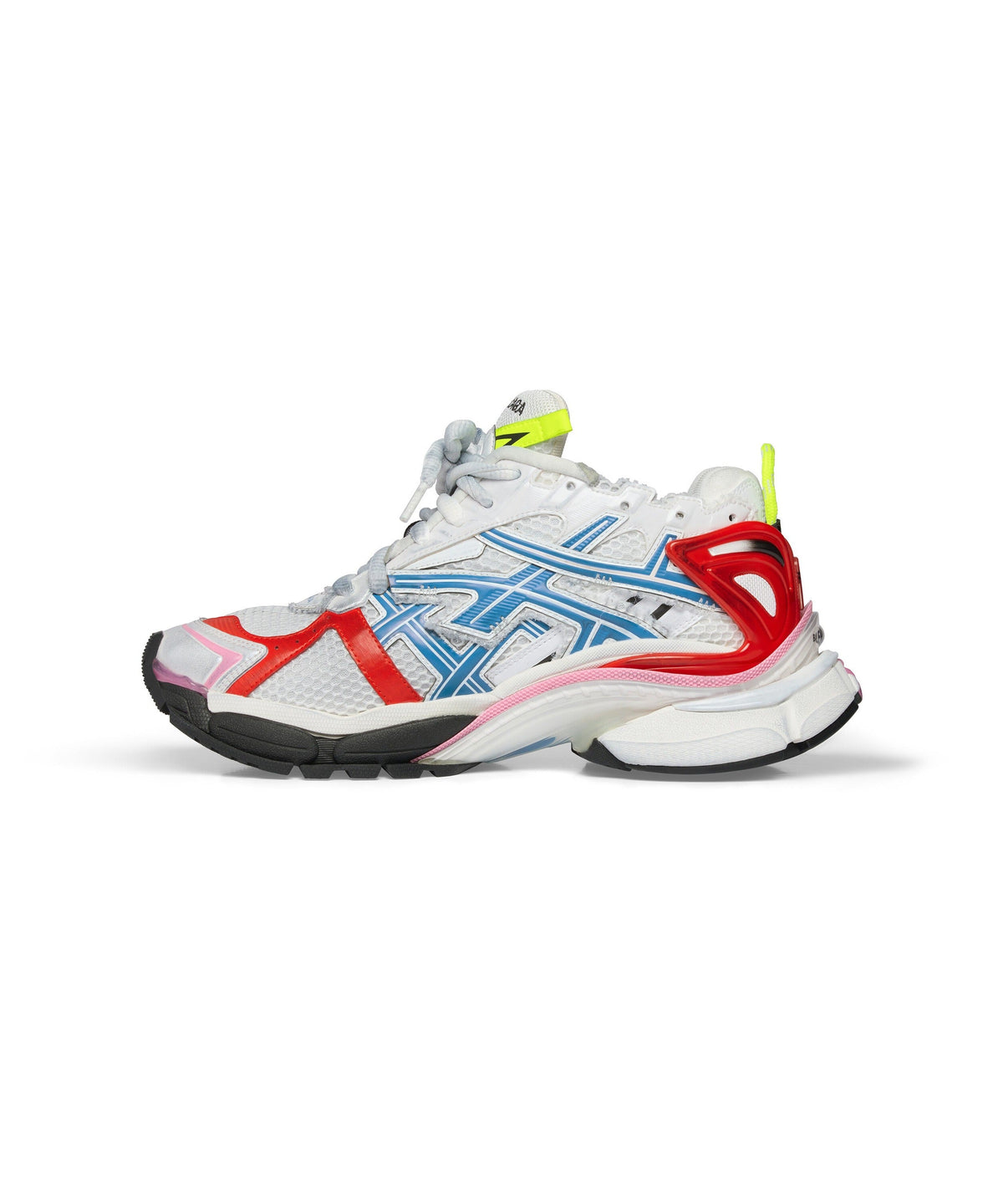 Runner Sneakers - White & Red & Blue & Pink