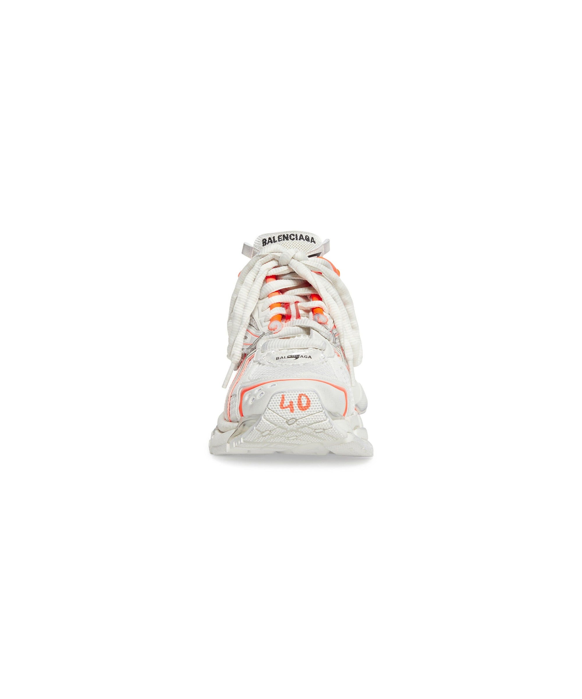 Runner Sneakers - Neon Orange & Eggsh