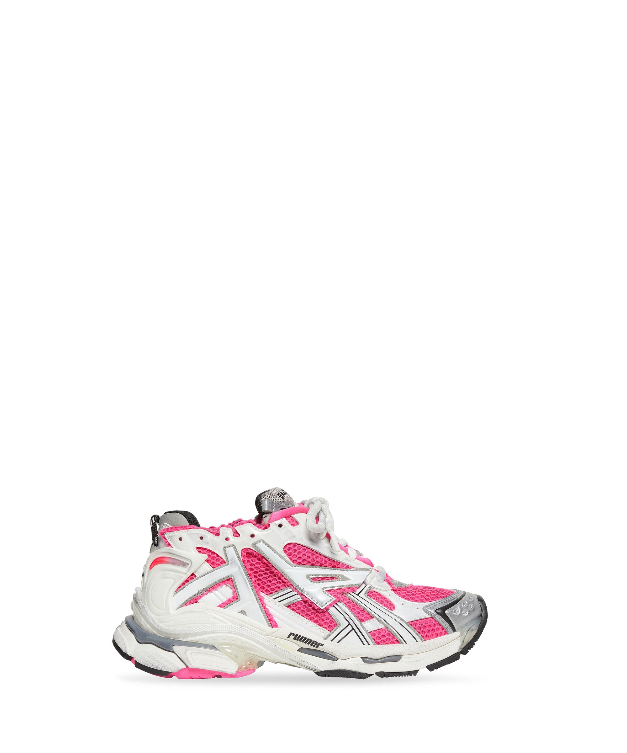 Runner Sneakers - Fluo Pink & Grey & Black