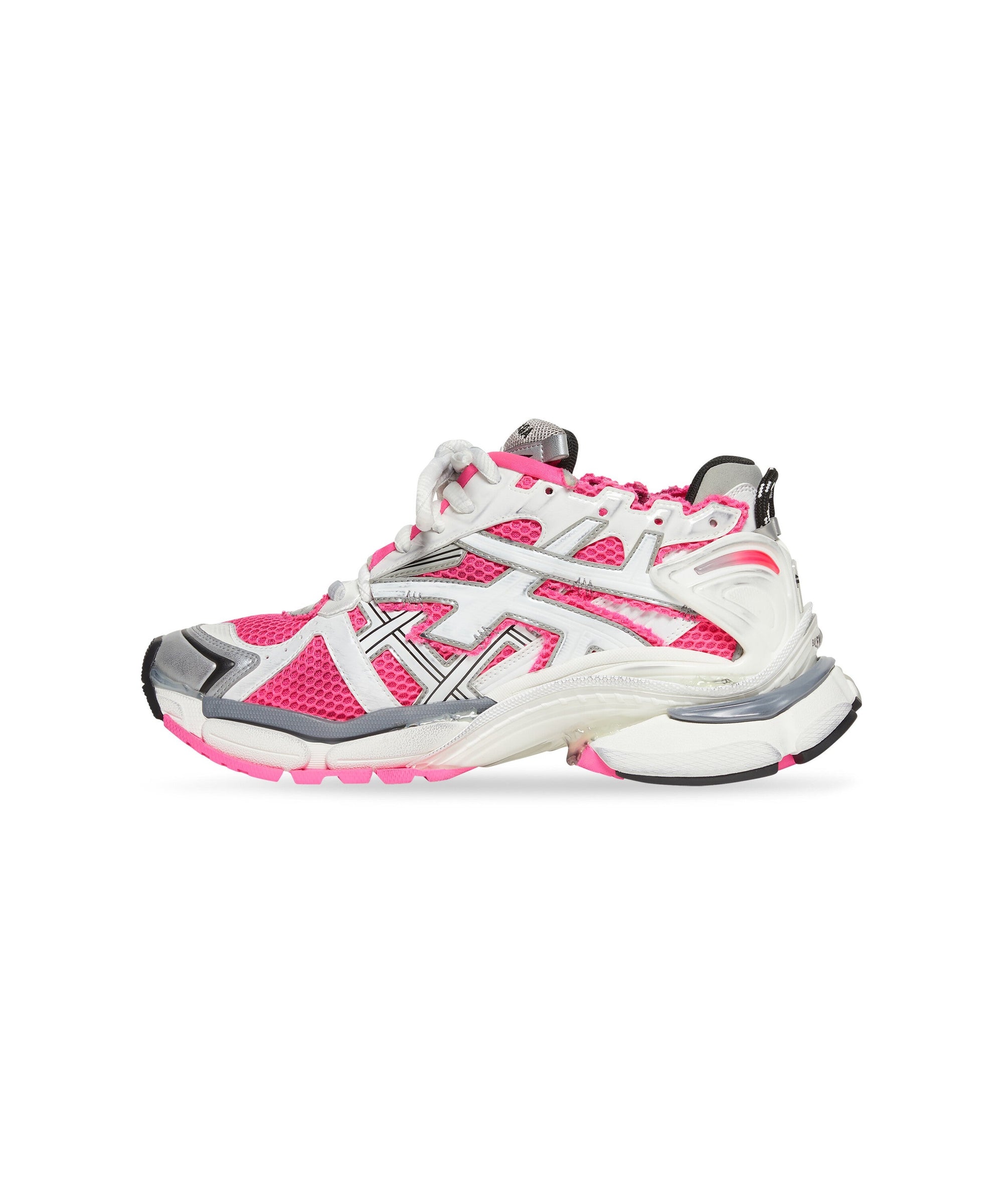 Runner Sneakers - Fluo Pink & Grey & Black