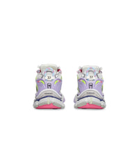 Runner Sneakers - Grey & Purple & Neon Yellow