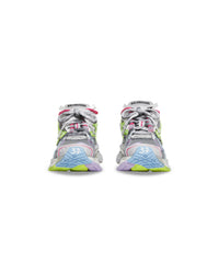 Runner Sneakers - Grey & Purple & Neon Yellow