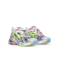 Runner Sneakers - Grey & Purple & Neon Yellow