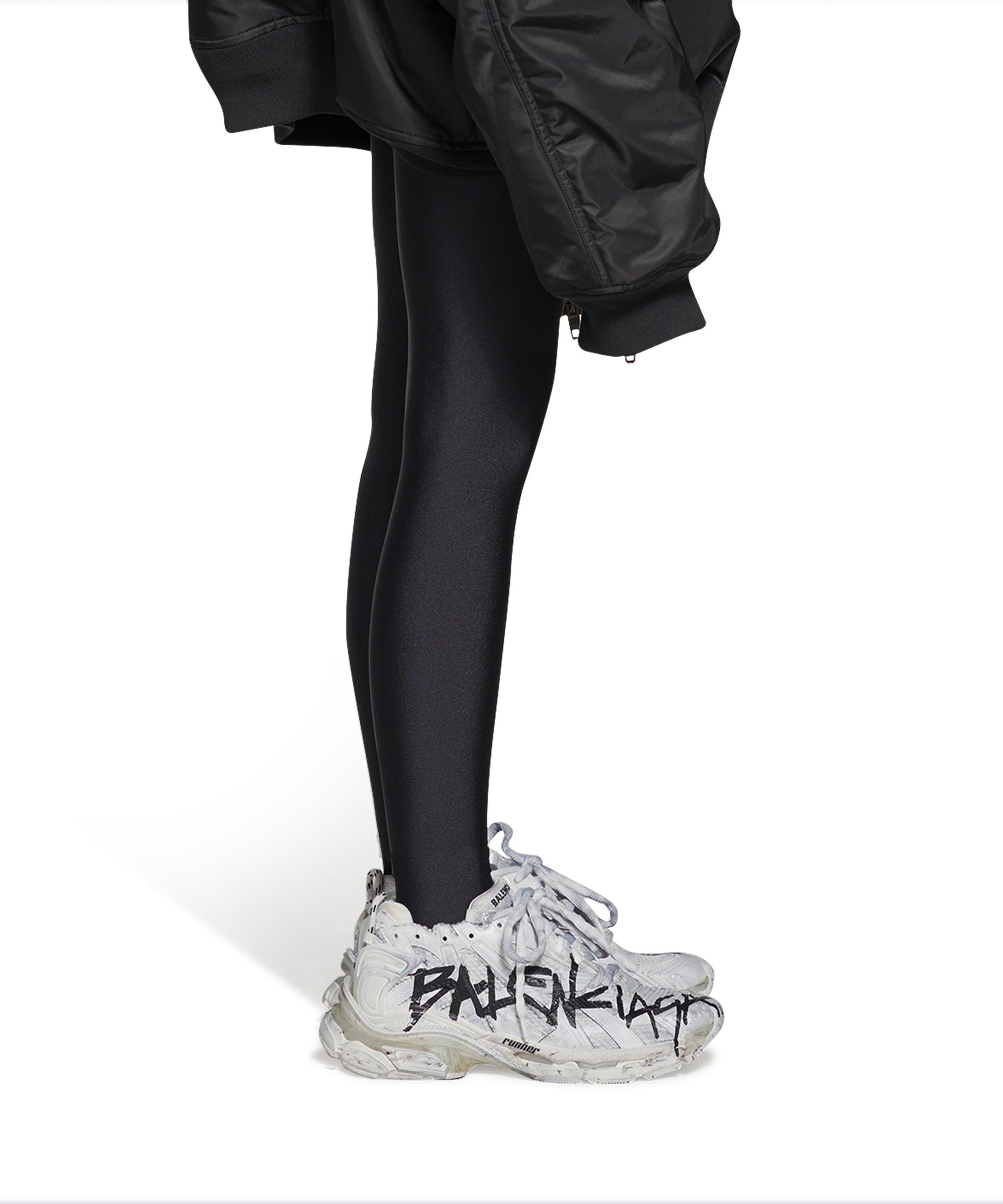 Runner Graffiti Sneakers - White & Black