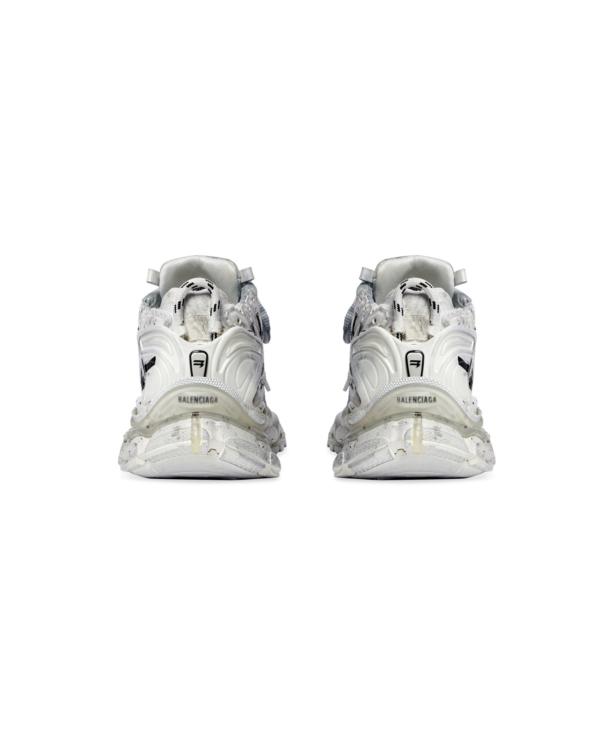 Runner Graffiti Sneakers - White & Black