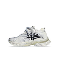 Runner Graffiti Sneakers - White & Black