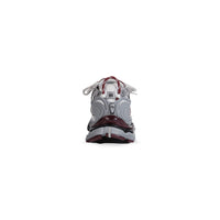 Runner Sneakers - White & Burgundy & Grey