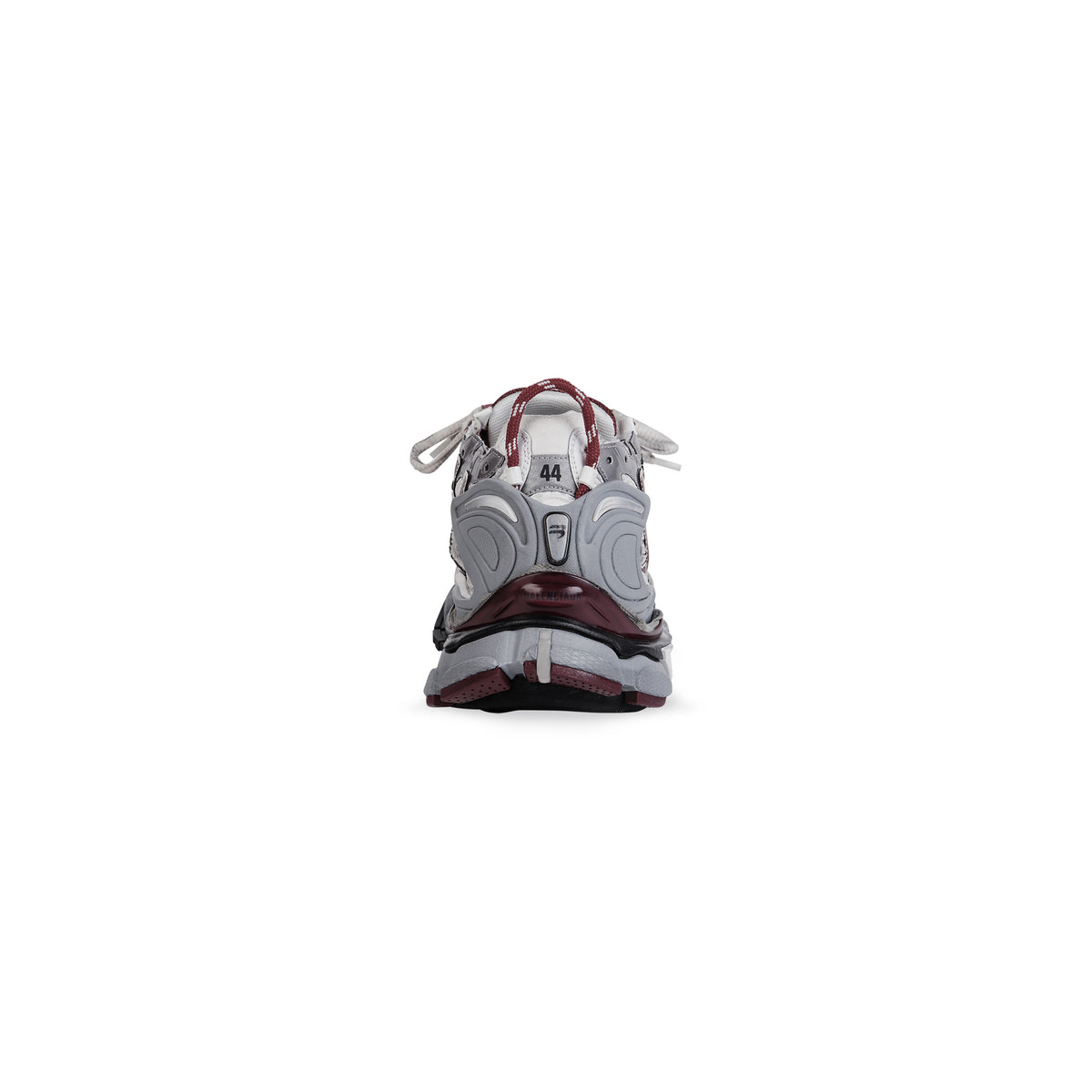 Runner Sneakers - White & Burgundy & Grey