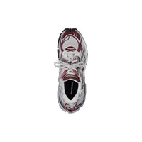 Runner Sneakers - White & Burgundy & Grey