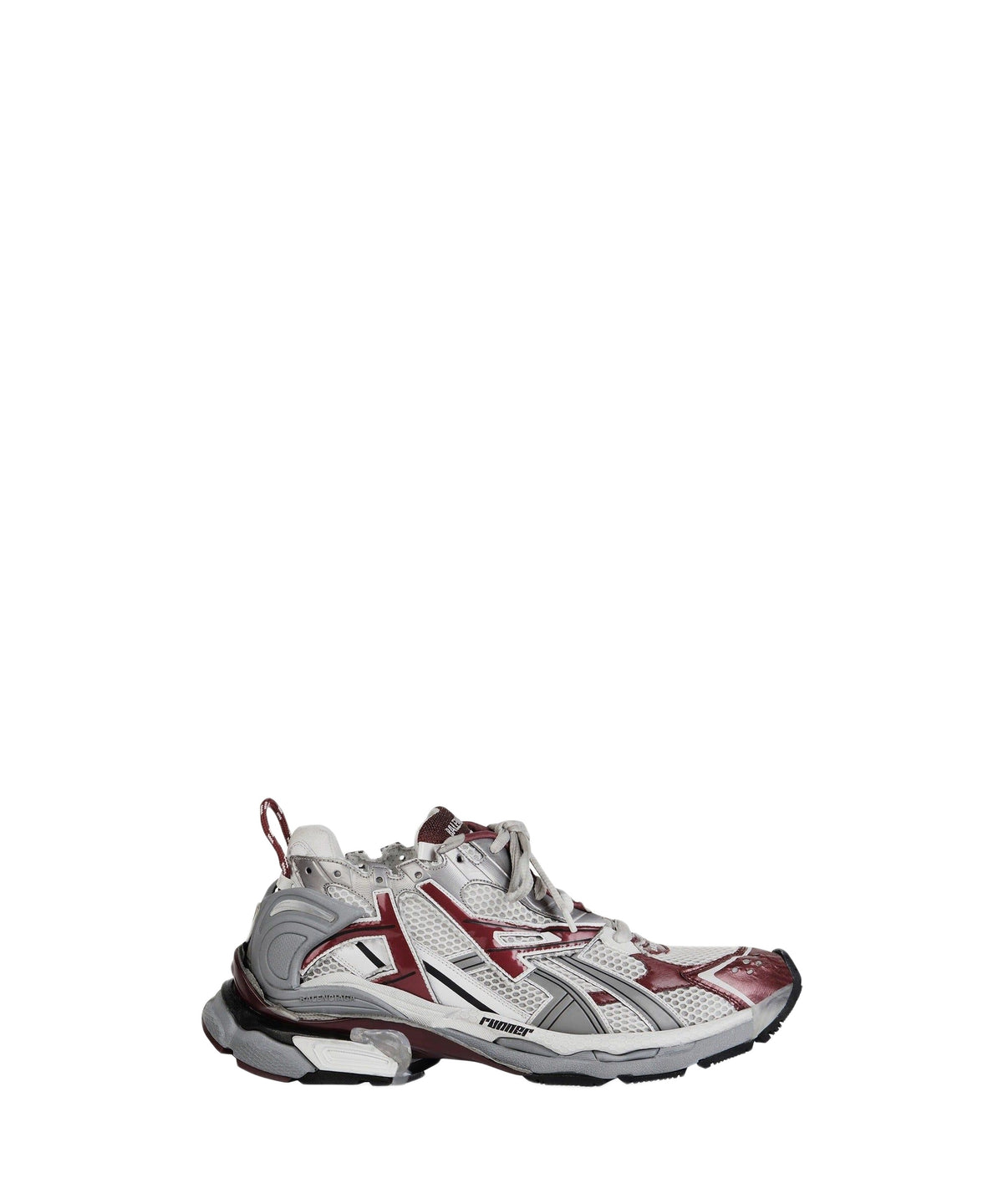 RUNNER / Runner Sneakers - White & Burgundy & Grey