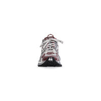 Runner Sneakers - White & Burgundy & Grey