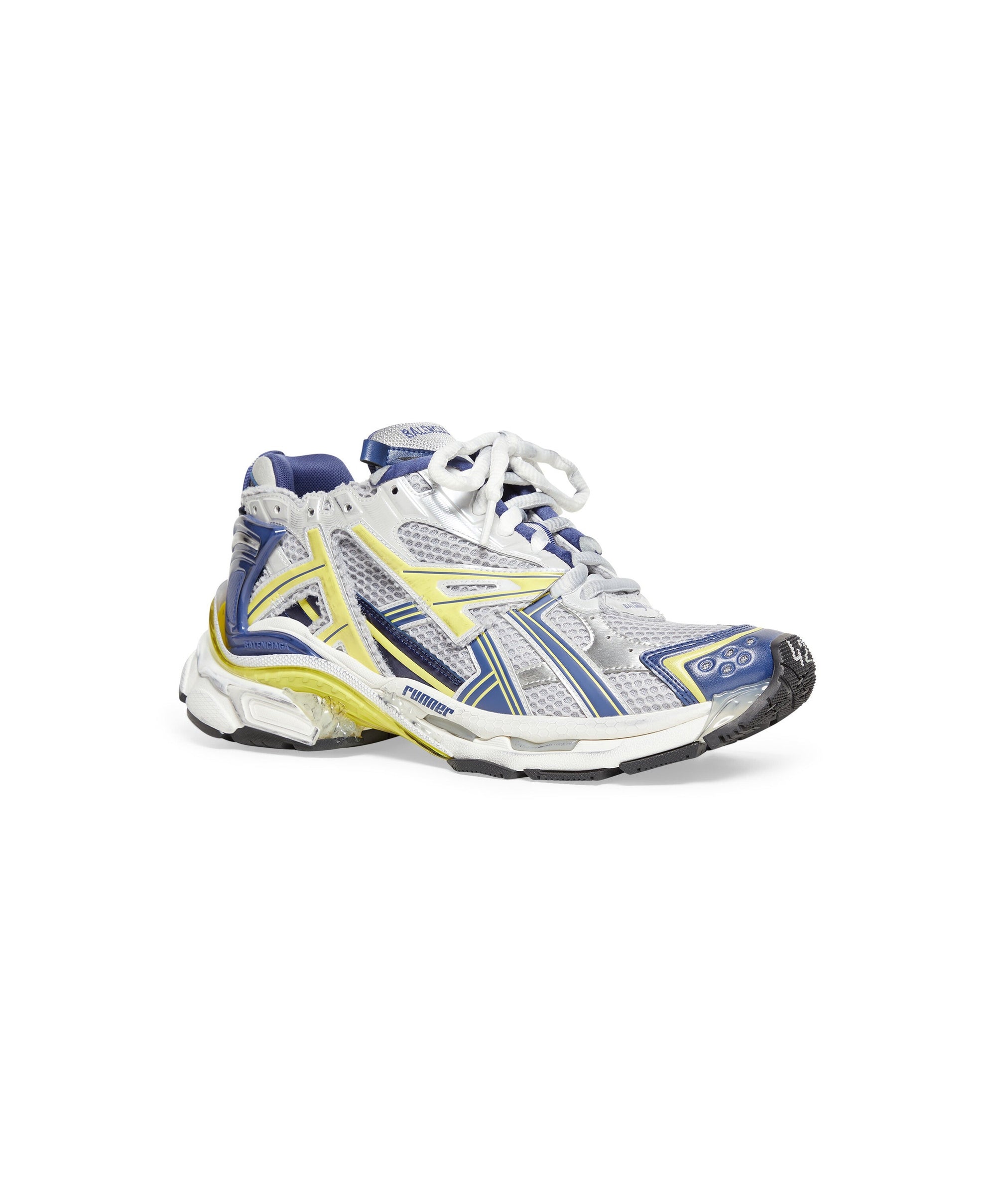 Runner Sneakers - White & Black & Grey