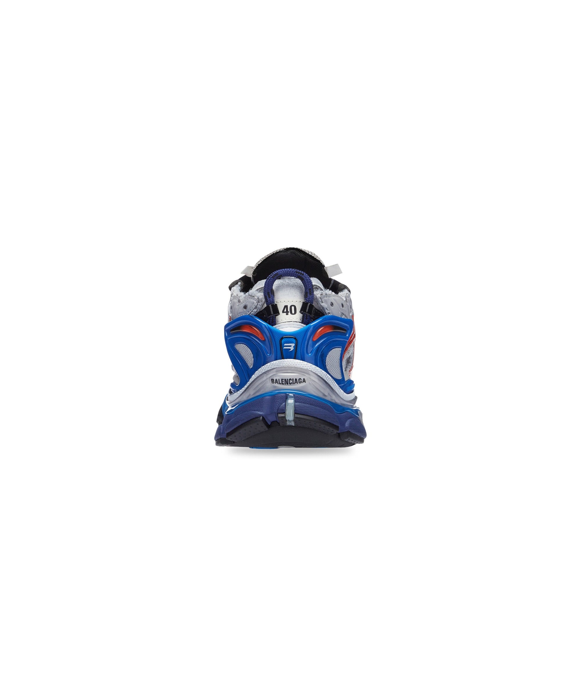 Runner Sneakers - Black & Red & Blue & Grey & Bur