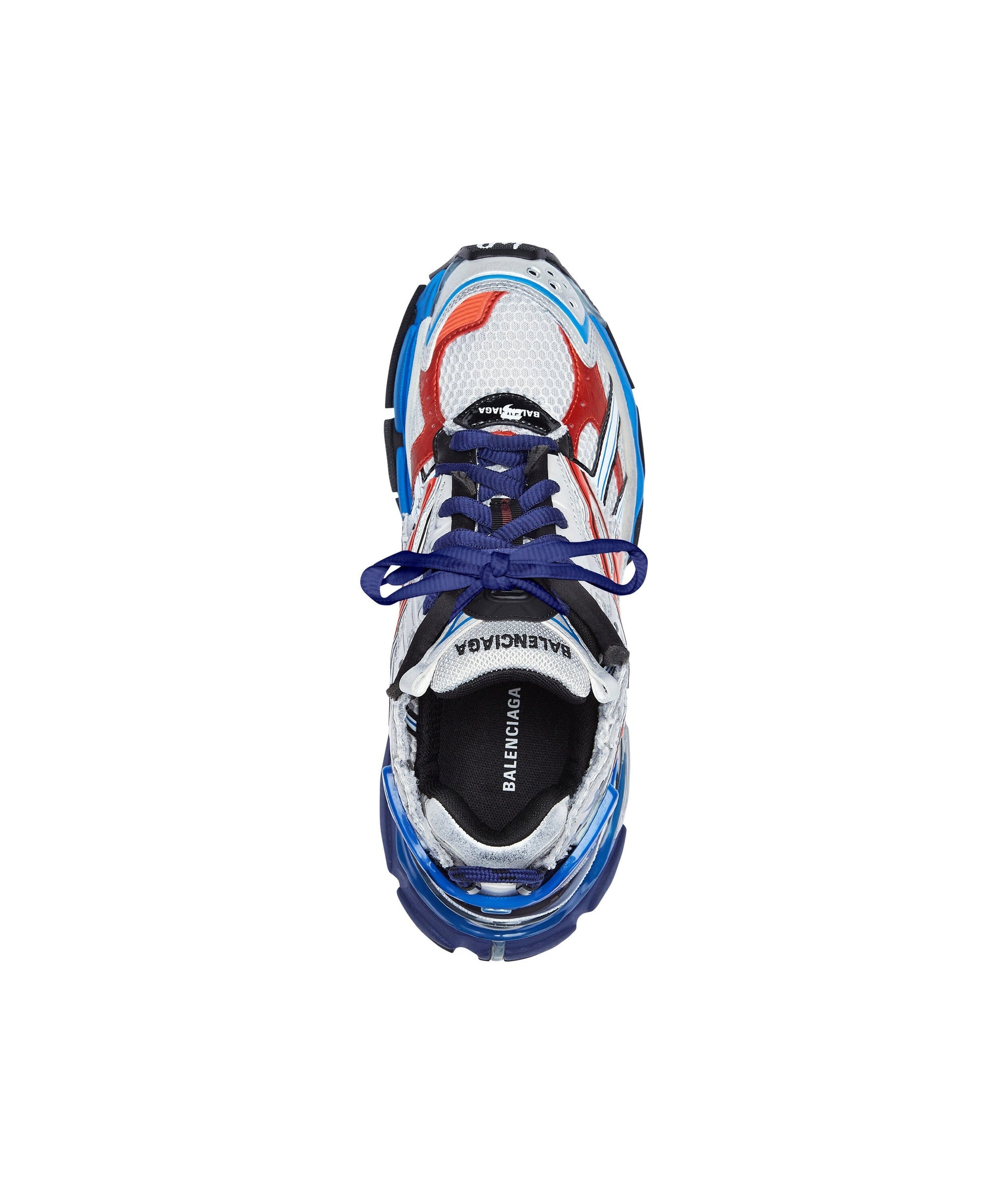 Runner Sneakers - Black & Red & Blue & Grey & Bur